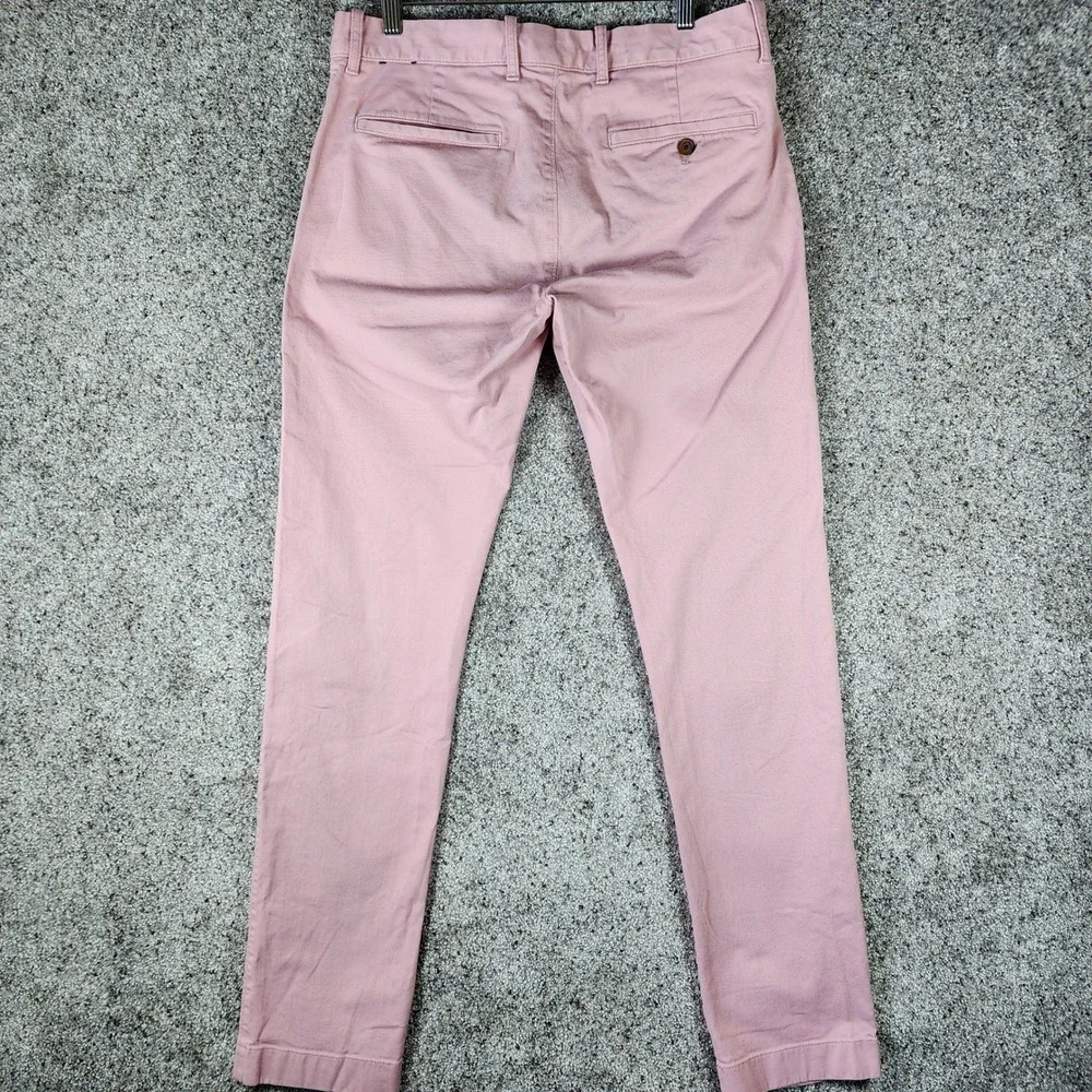 J.Crew Chino Pants Mens 32x34 Slim Flex Stretch Pink Excellent